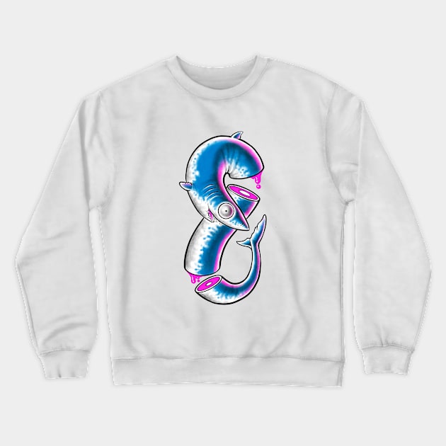 Infinity shark loop Crewneck Sweatshirt by Lopostudio